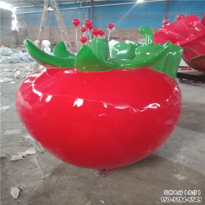 門口西紅柿雕塑 售樓處仿真雕塑 彩繪小品 門口西紅柿雕塑 售樓處仿真雕塑 彩繪小品