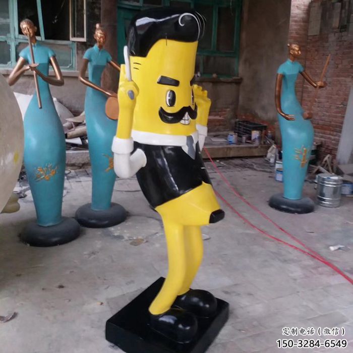 城市香蕉雕塑 風景區彩繪雕塑 抽象擺件 城市香蕉雕塑 風景區彩繪雕塑 抽象擺件