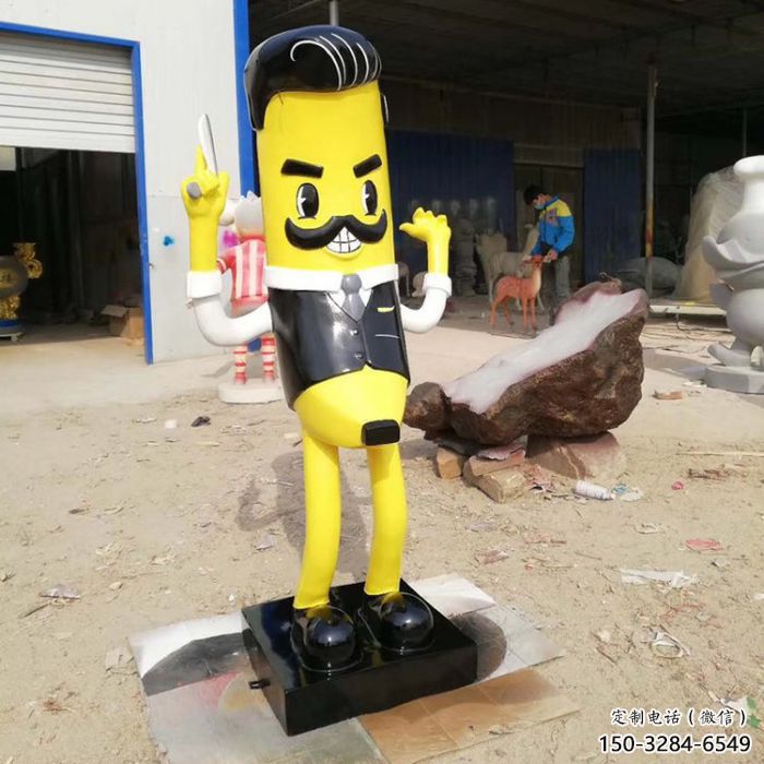 店門口香蕉雕塑 創意景觀雕塑 仿真擺件 店門口香蕉雕塑 創意景觀雕塑 仿真擺件