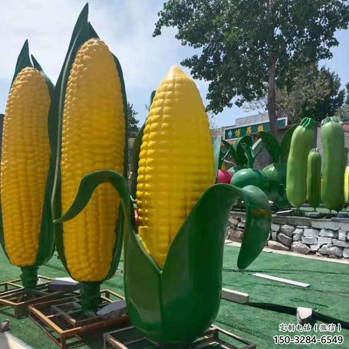 園林玉米雕塑 田間彩繪雕塑 仿真擺件 園林玉米雕塑 田間彩繪雕塑 仿真擺件