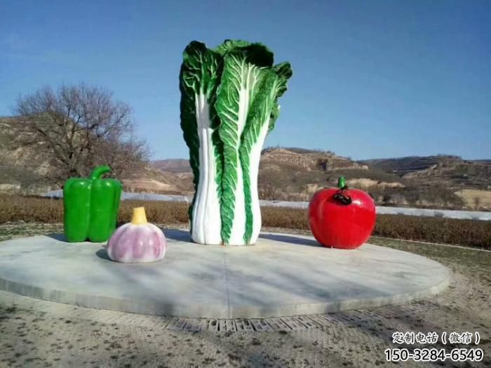 門口白菜雕塑 售樓處仿真雕塑 彩繪小品 門口白菜雕塑 售樓處仿真雕塑 彩繪小品