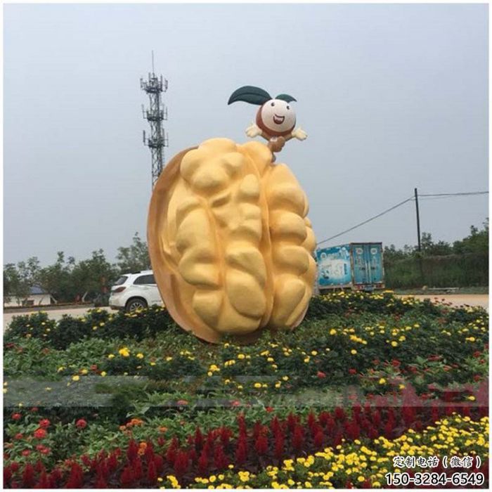 仿真核桃雕塑 店門口園林雕塑 水果小品 仿真核桃雕塑 店門口園林雕塑 水果小品
