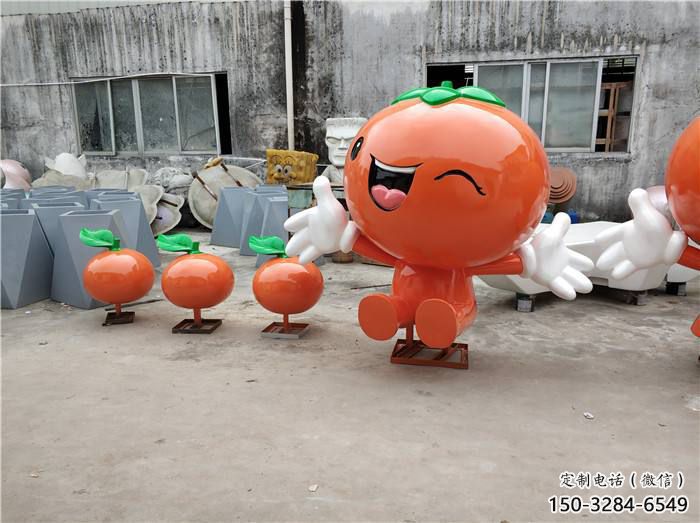 庭院橙子雕塑 城市古銅色雕塑 果蔬小品