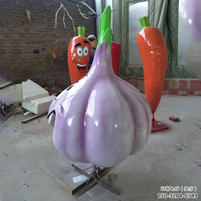 抽象大蒜雕塑 店門口彩繪雕塑 步行街擺件 抽象大蒜雕塑 店門口彩繪雕塑 步行街擺件