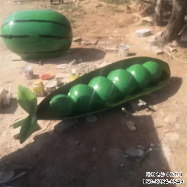 彩繪豆角雕塑 仿真雕塑 步行街擺件 彩繪豆角雕塑 仿真雕塑 步行街擺件