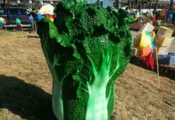 彩繪白菜雕塑 仿真雕塑 步行街?jǐn)[件