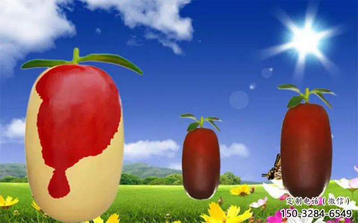 商場大棗雕塑 仿真雕塑 店門口小品 商場大棗雕塑 仿真雕塑 店門口小品