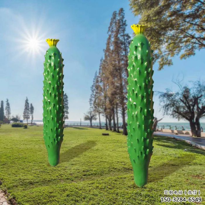 園林黃瓜雕塑 田間彩繪雕塑 仿真擺件 園林黃瓜雕塑 田間彩繪雕塑 仿真擺件