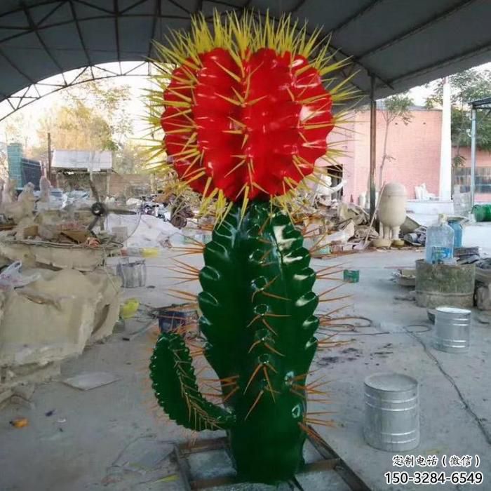 彩繪仙人球雕塑 仿真雕塑 步行街擺件 彩繪仙人球雕塑 仿真雕塑 步行街擺件