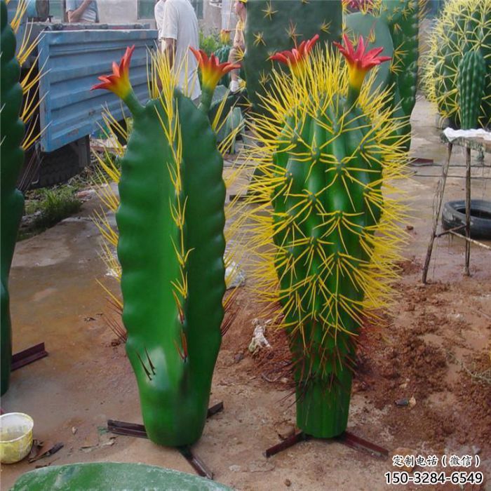 彩繪仙人掌雕塑 仿真雕塑 步行街?jǐn)[件 彩繪仙人掌雕塑 仿真雕塑 步行街?jǐn)[件