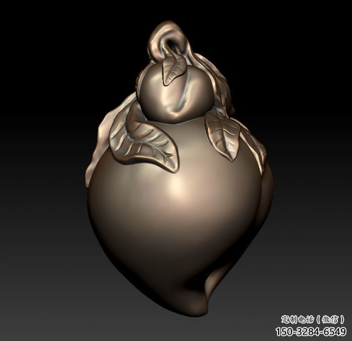 仿古壽桃雕塑 庭院彩繪雕塑 田間小品