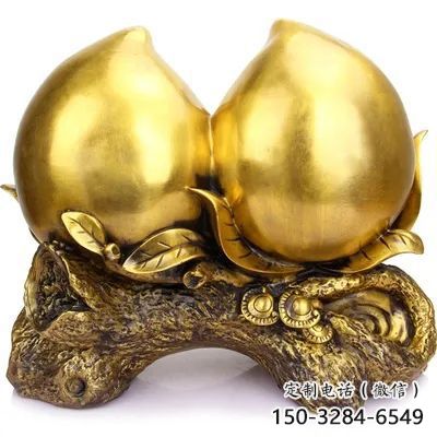 門口壽桃雕塑 售樓處仿真雕塑 彩繪小品