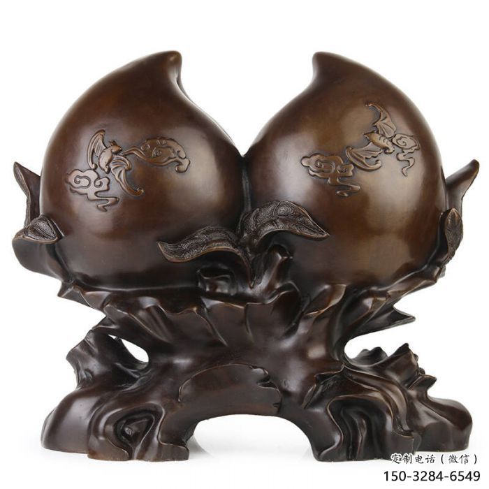 庭院壽桃雕塑 城市古銅色雕塑 果蔬小品