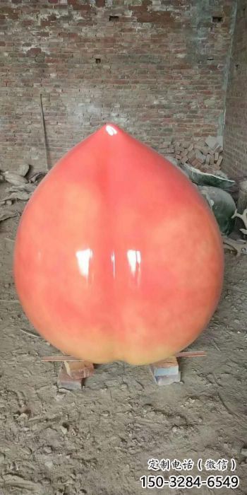 廣場桃子雕塑 公園仿真雕塑 抽象擺件