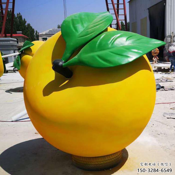 酒店黃桃雕塑 庭院仿真雕塑 彩繪小品 酒店黃桃雕塑 庭院仿真雕塑 彩繪小品