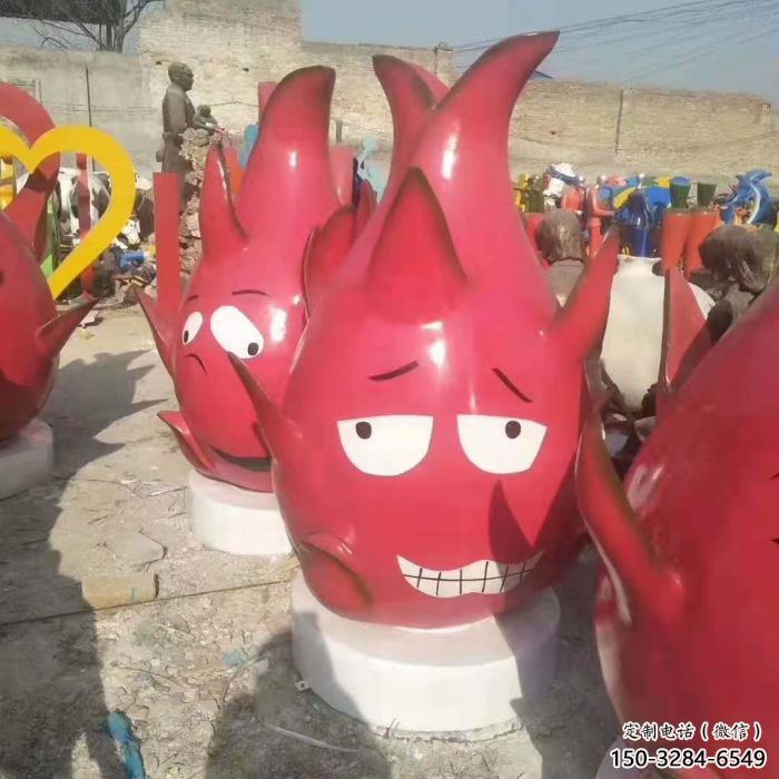 大型火龍果雕塑 門口創意雕塑 售樓處小品 大型火龍果雕塑 門口創意雕塑 售樓處小品