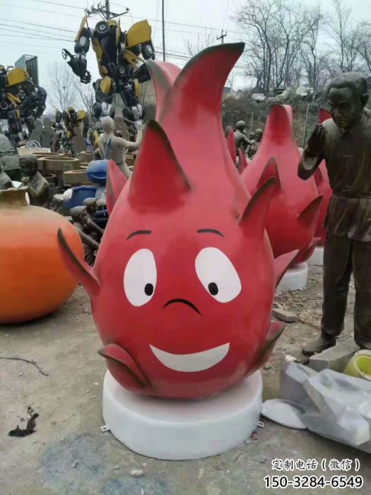 大型火龍果雕塑 商業街廣場雕塑 古銅色擺件 大型火龍果雕塑 商業街廣場雕塑 古銅色擺件