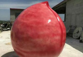 公園壽桃雕塑 酒店門口雕塑 彩繪擺件