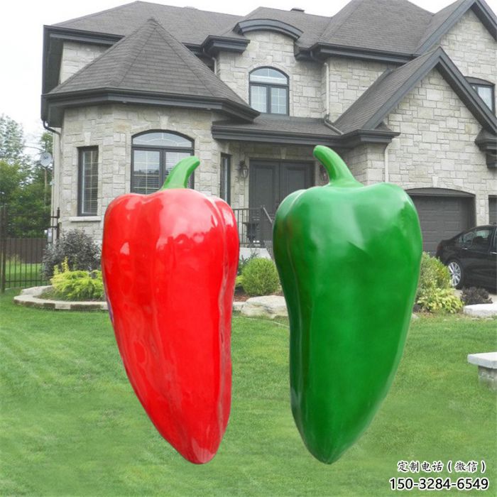 酒店青椒雕塑 庭院仿真雕塑 彩繪小品