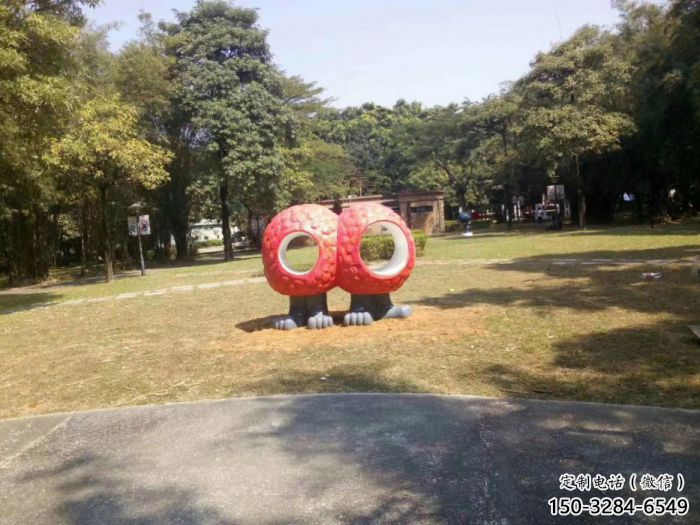 園林荔枝雕塑 田間彩繪雕塑 仿真擺件