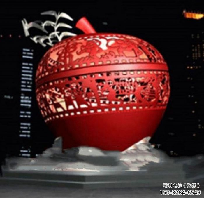 風景區蘋果雕塑 售樓處廣場雕塑 仿真擺件 風景區蘋果雕塑 售樓處廣場雕塑 仿真擺件