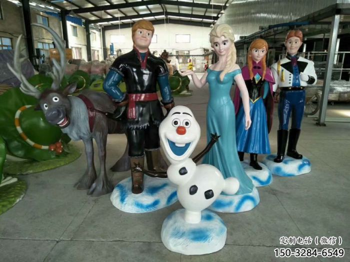 卡通冰雪奇緣雕塑 店門口園林雕塑 動漫小品 卡通冰雪奇緣雕塑 店門口園林雕塑 動漫小品