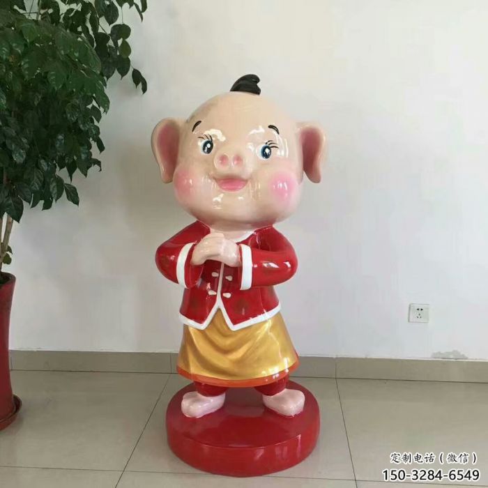 門口小豬佩奇雕塑 售樓處卡通雕塑 彩繪小品 門口小豬佩奇雕塑 售樓處卡通雕塑 彩繪小品