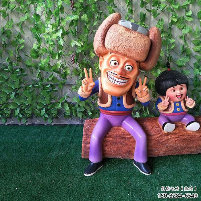 卡通光頭強雕塑 店門口園林雕塑 動漫小品