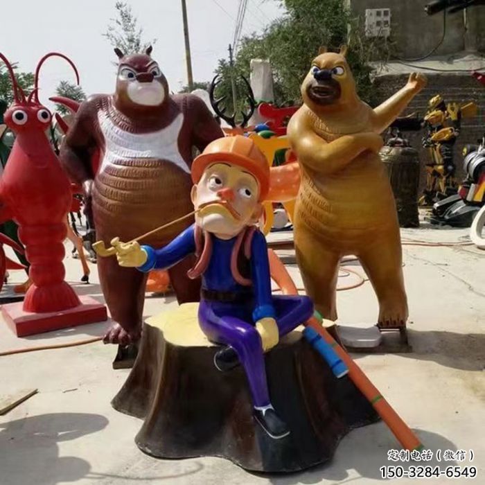 卡通光頭強(qiáng)雕塑 酒店公園雕塑 風(fēng)景區(qū)擺件 卡通光頭強(qiáng)雕塑 酒店公園雕塑 風(fēng)景區(qū)擺件