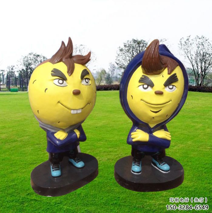 大頭兒子雕塑 庭院卡通雕塑 彩繪擺件 大頭兒子雕塑 庭院卡通雕塑 彩繪擺件