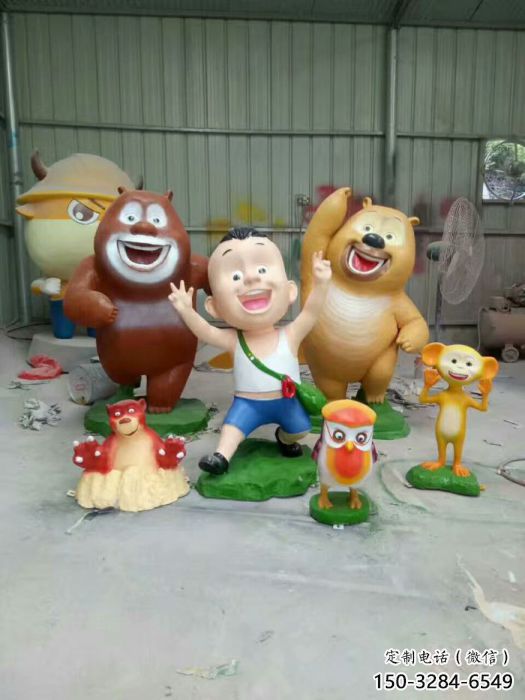 大型大頭兒子雕塑 步行街卡通雕塑 卡通擺件 大型大頭兒子雕塑 步行街卡通雕塑 卡通擺件