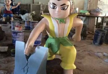 抽象葫蘆娃雕塑 店門口彩繪雕塑 步行街擺件