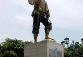 彩繪農夫雕塑 大型城市雕塑 商業街擺件