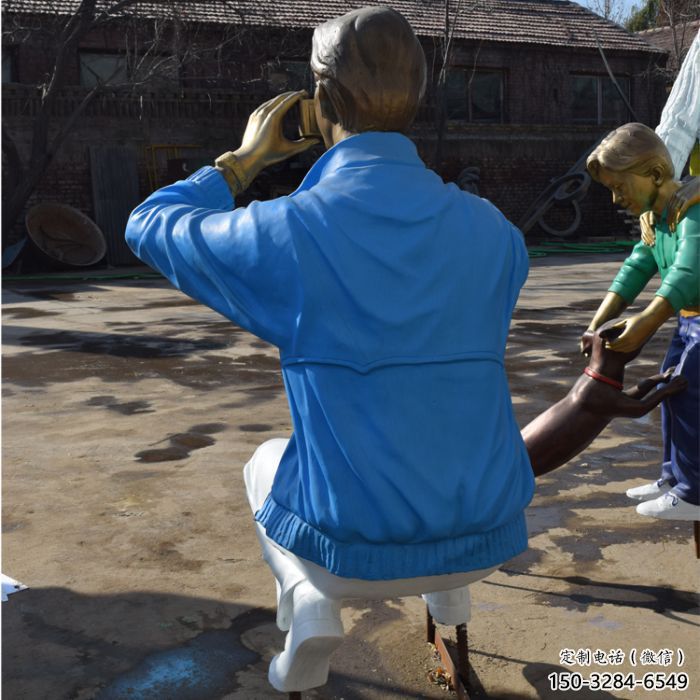 和睦三口之家雕塑 幸福雕塑 步行街擺件