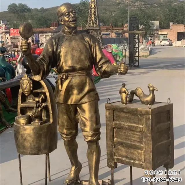 彩繪商販雕塑 民俗雕塑 步行街擺件