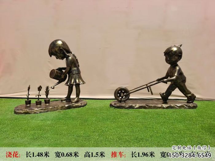 抽象推車雕塑 店門口彩繪雕塑 步行街擺件 抽象推車雕塑 店門口彩繪雕塑 步行街擺件