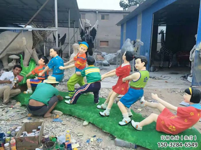 拔蘿卜雕塑 庭院民俗雕塑 彩繪擺件 拔蘿卜雕塑 庭院民俗雕塑 彩繪擺件