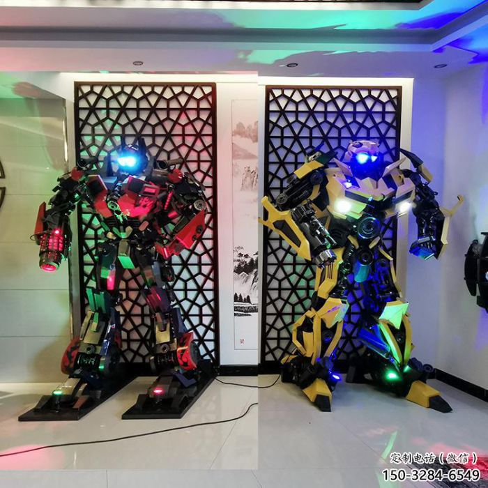 田間機器人雕塑 彩繪卡通雕塑 園林擺件