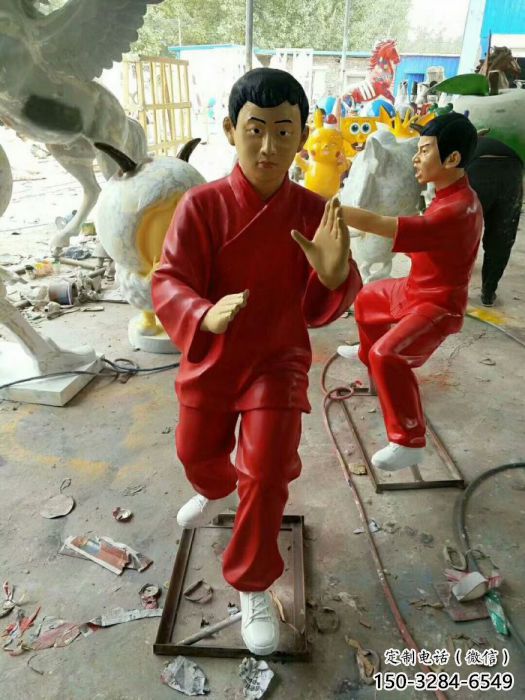 酒店太極拳雕塑 庭院民俗雕塑 彩繪小品 酒店太極拳雕塑 庭院民俗雕塑 彩繪小品