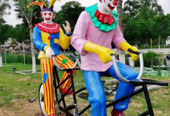 彩繪小丑雕塑 大型城市雕塑 商業街擺件