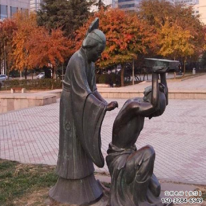 典故岳母刺字雕塑 店門口園林雕塑 成語小品 典故岳母刺字雕塑 店門口園林雕塑 成語小品