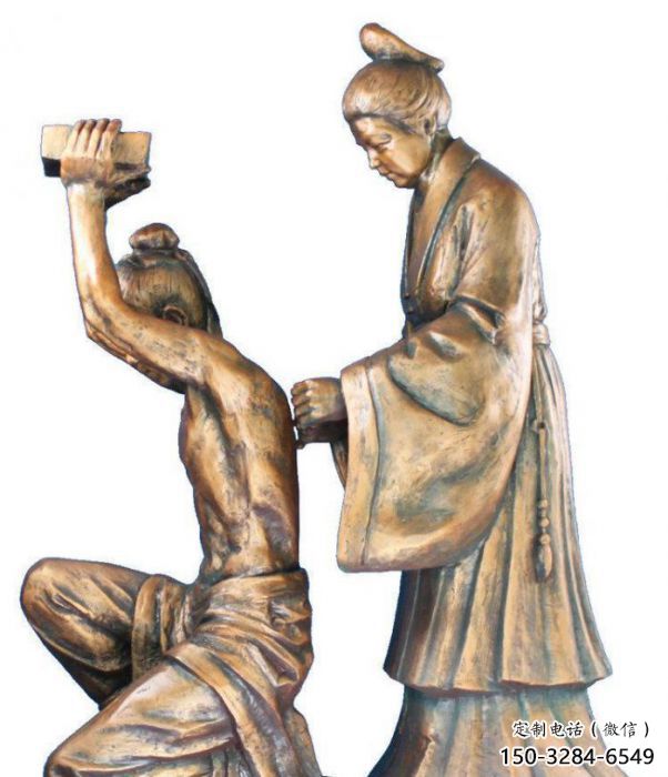 店門口岳母刺字雕塑 創意景觀雕塑 典故擺件