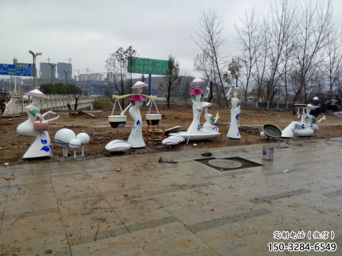 庭院仕女雕塑 城市彩繪雕塑 古代小品 庭院仕女雕塑 城市彩繪雕塑 古代小品