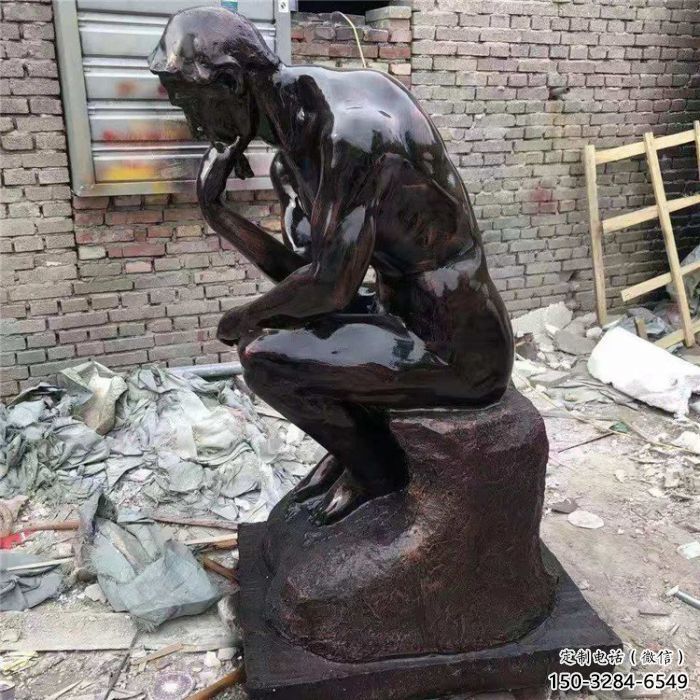 公園思考者雕塑 酒店門口雕塑 彩繪擺件 公園思考者雕塑 酒店門口雕塑 彩繪擺件