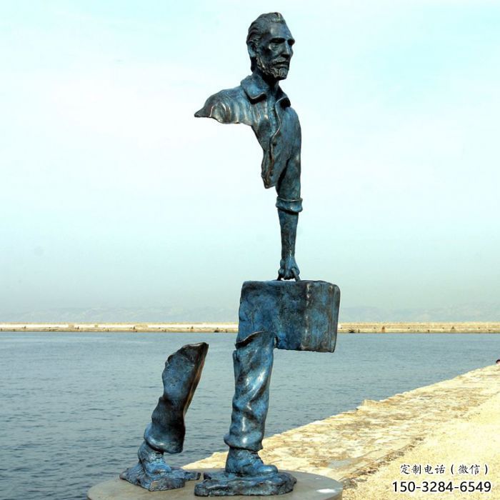 廣場旅行者雕塑 公園空心人雕塑 抽象擺件 廣場旅行者雕塑 公園空心人雕塑 抽象擺件