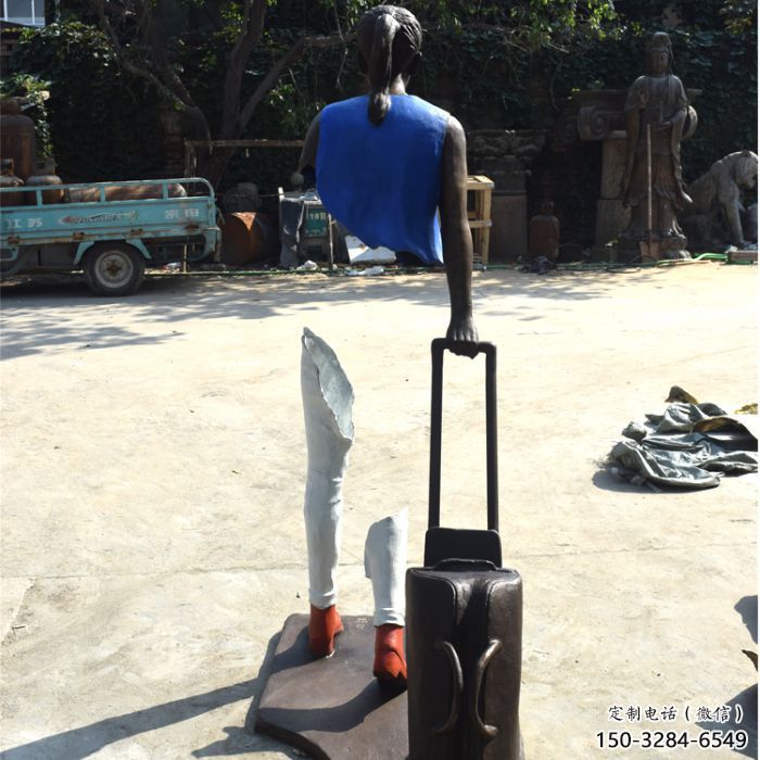 商業街旅行者雕塑 售樓處雕塑 空心人擺件 商業街旅行者雕塑 售樓處雕塑 空心人擺件