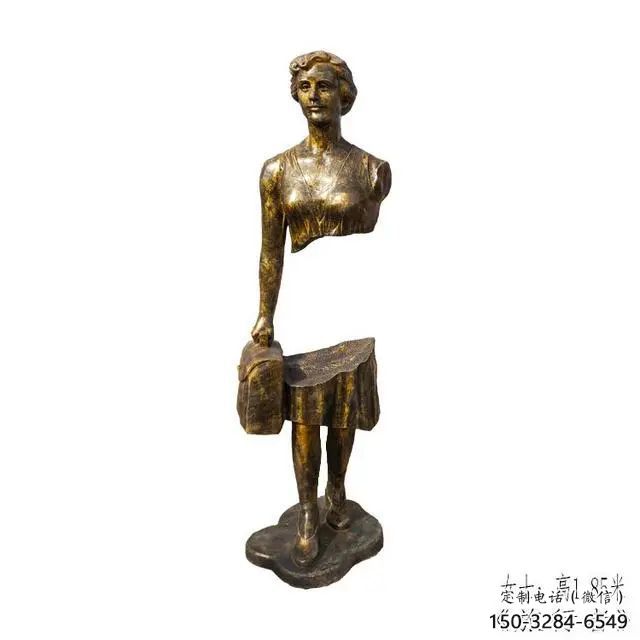 空心人旅行者雕塑 酒店公園雕塑 風景區(qū)擺件