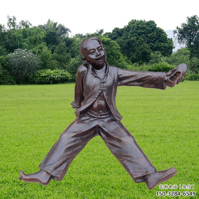 園林孩子雕塑 田間彩繪雕塑 童趣擺件 園林孩子雕塑 田間彩繪雕塑 童趣擺件