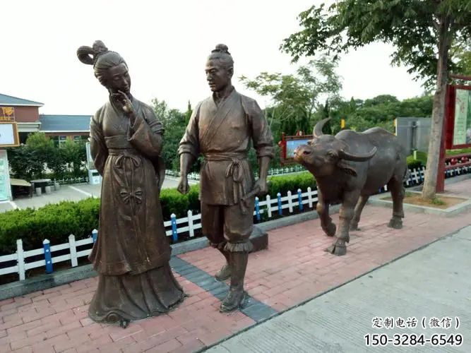售樓處牛郎織女雕塑 商業街雕塑 神話擺件 售樓處牛郎織女雕塑 商業街雕塑 神話擺件