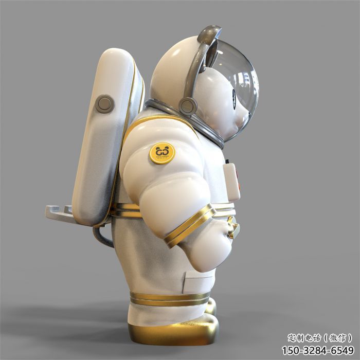 抽象太空人雕塑 店門口彩繪雕塑 步行街擺件